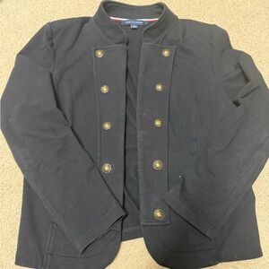 Tommy Hilfiger Black Military-Style Jacket with Gold Buttons